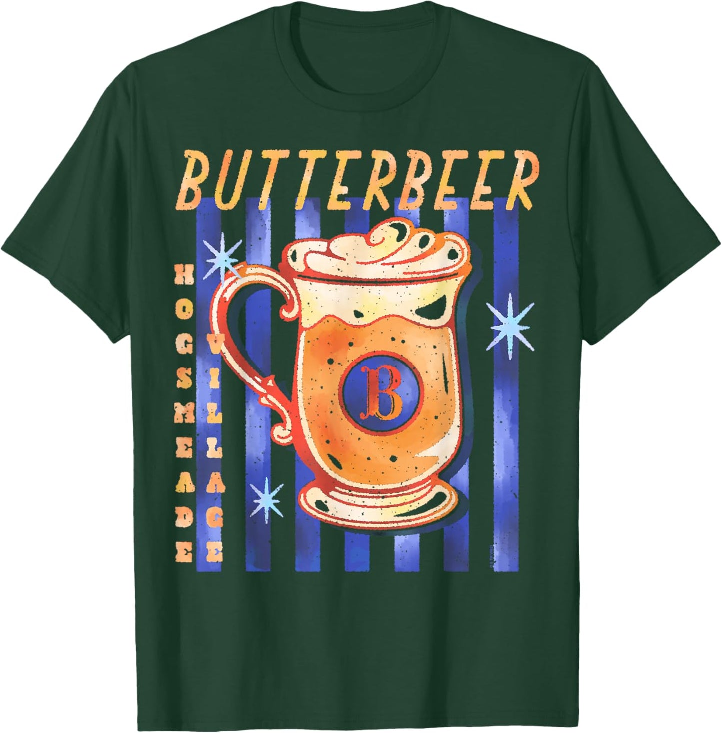 Harry Potter Butterbeer Hogsmeade Village Watercolor Art T-Shirt - T-Shirt | Forest