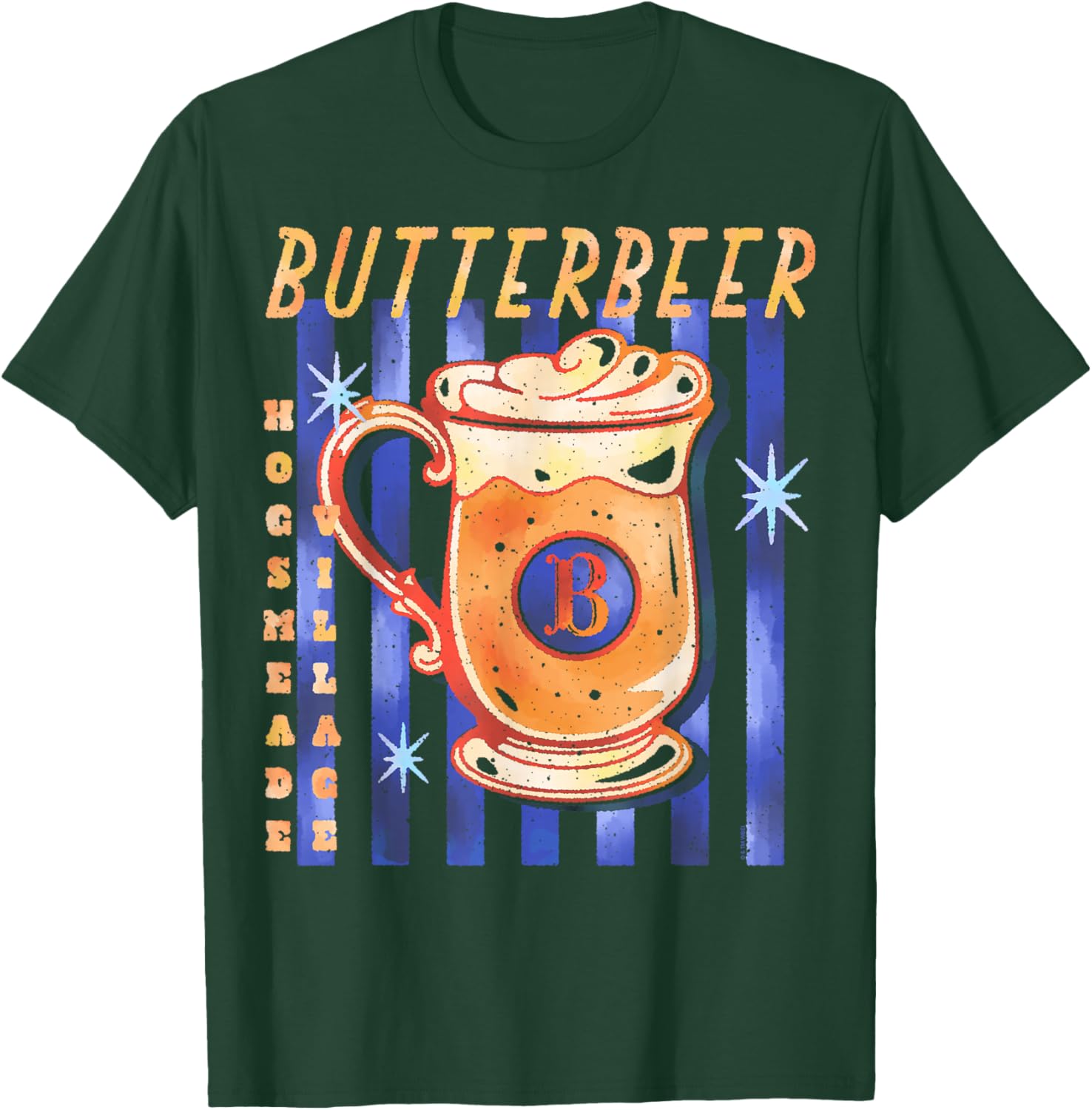 Harry Potter Butterbeer Hogsmeade Village Watercolor Art T-Shirt - T-Shirt | Forest