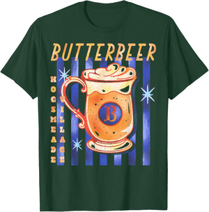 Harry Potter Butterbeer Hogsmeade Village Watercolor Art T-Shirt - T-Shirt | Forest