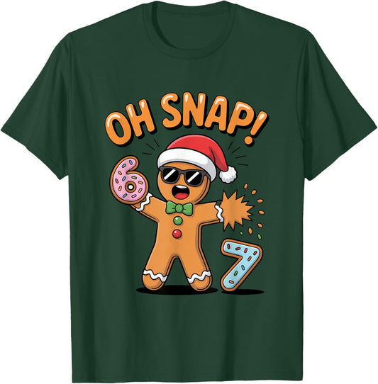 Funny Oh Snap 67 Six Seven Meme Gingerbread Man T-Shirt - T-Shirt | Forest