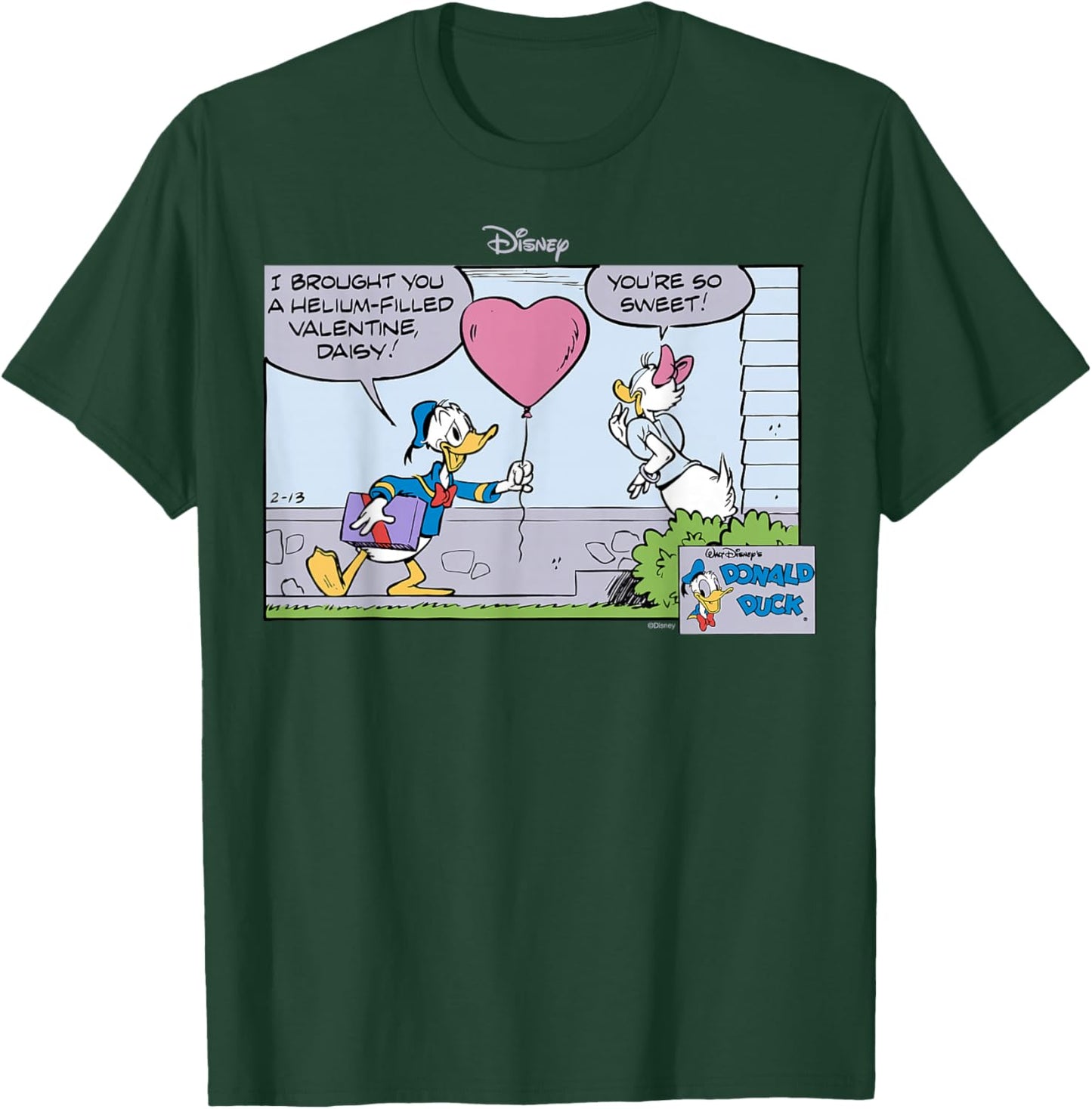 Disney Mickey and Friends Donald and Daisy Valentines T-Shirt - T-Shirt | Forest