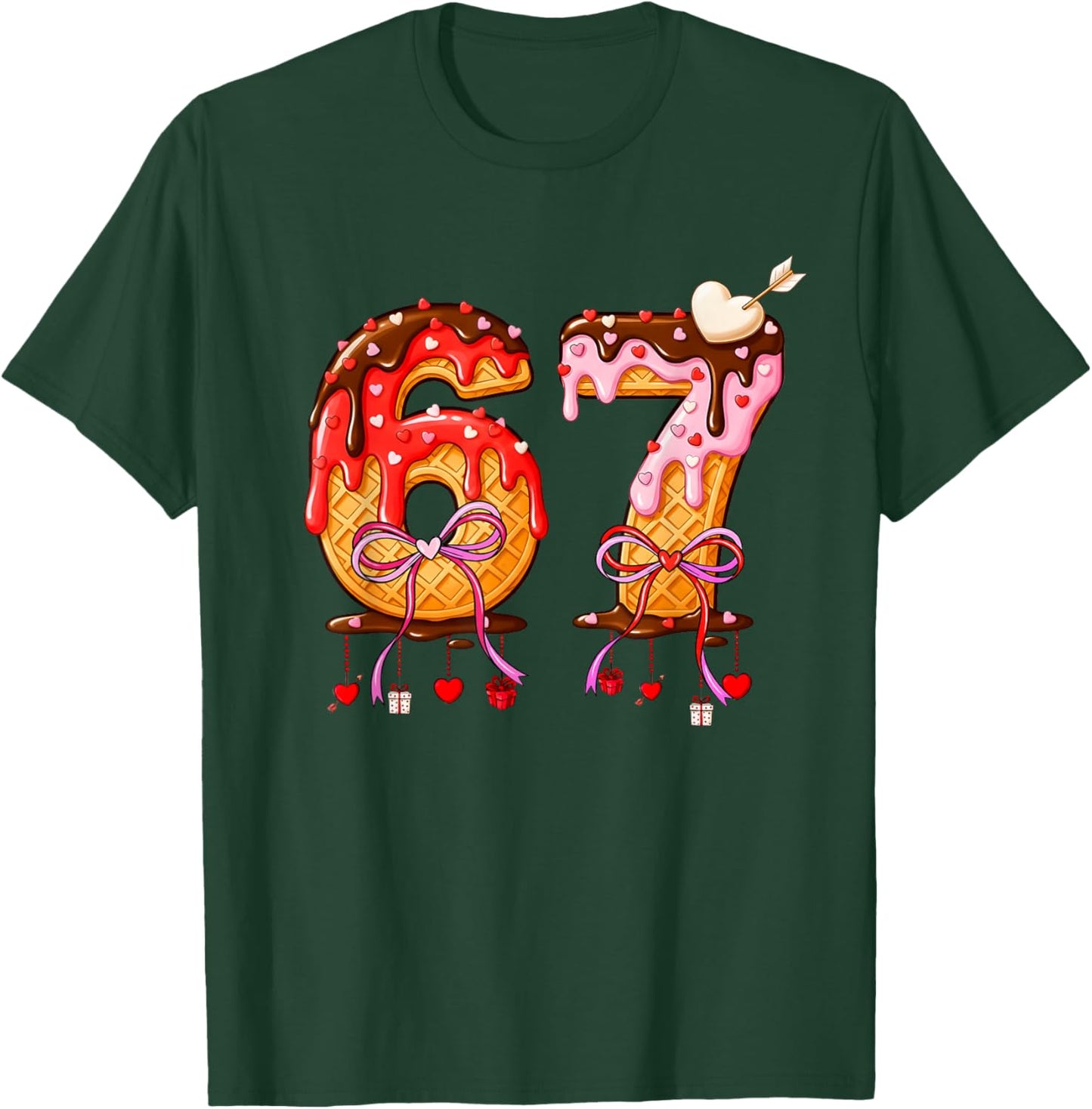 Valentine 6 7 Ice Cream Drip Meme Funny Six Seven Boy Girl T-Shirt - T-Shirt | Forest