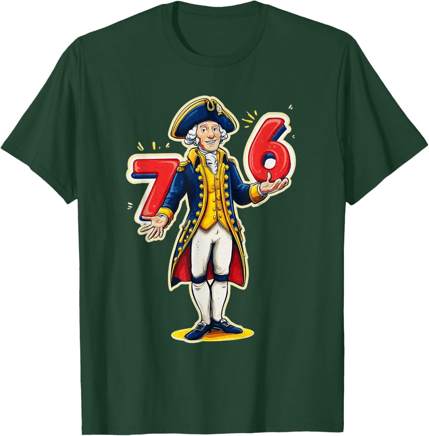 6-7 7-6 George Washington Shirt Six Seven American Design T-Shirt - T-Shirt | Forest
