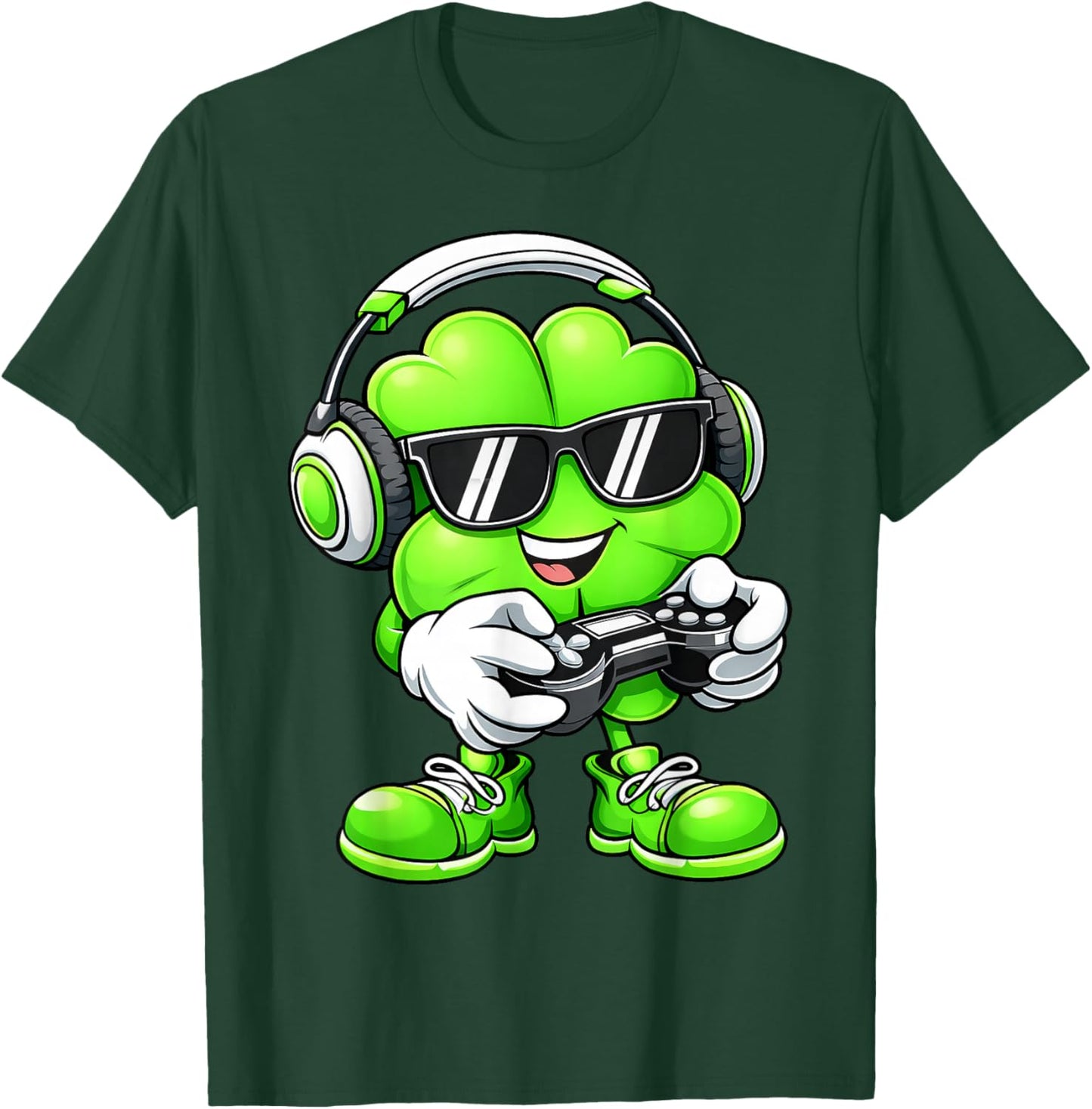 Funny Shamrock Gaming Game Irish St Patrick Day Men Boy T-Shirt - T-Shirt | Forest