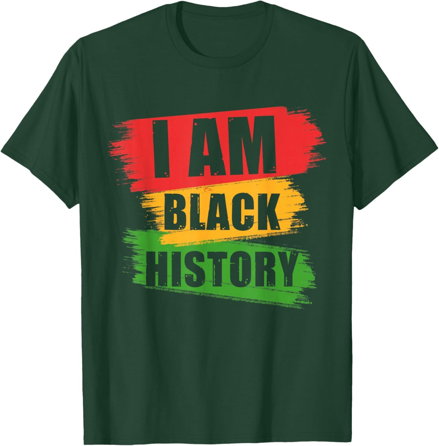 I Am Black History Pride Heart African American Love T-Shirt - T-Shirt | Forest