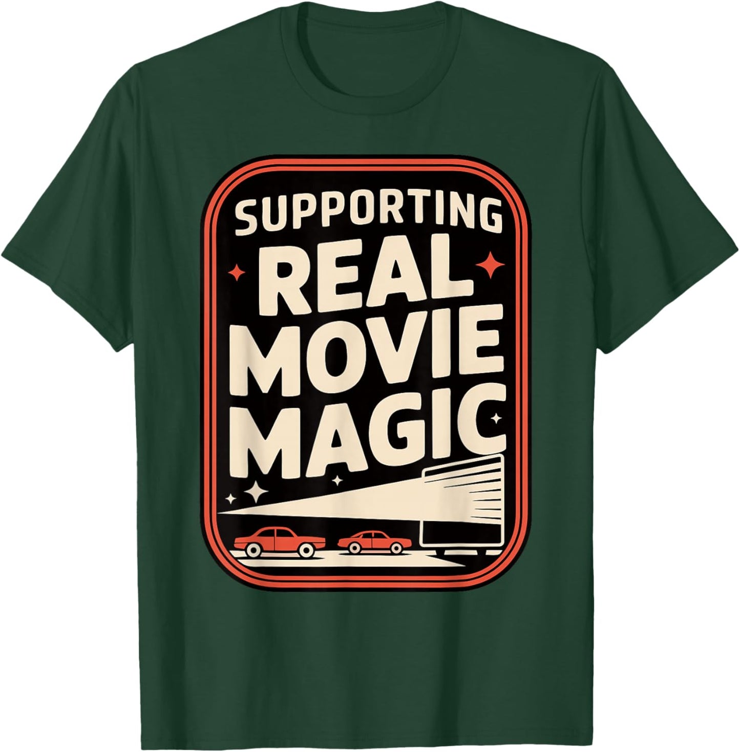 Drive-in Movie Lover Retro Film Drive-in Cinema T-Shirt - T-Shirt | Forest