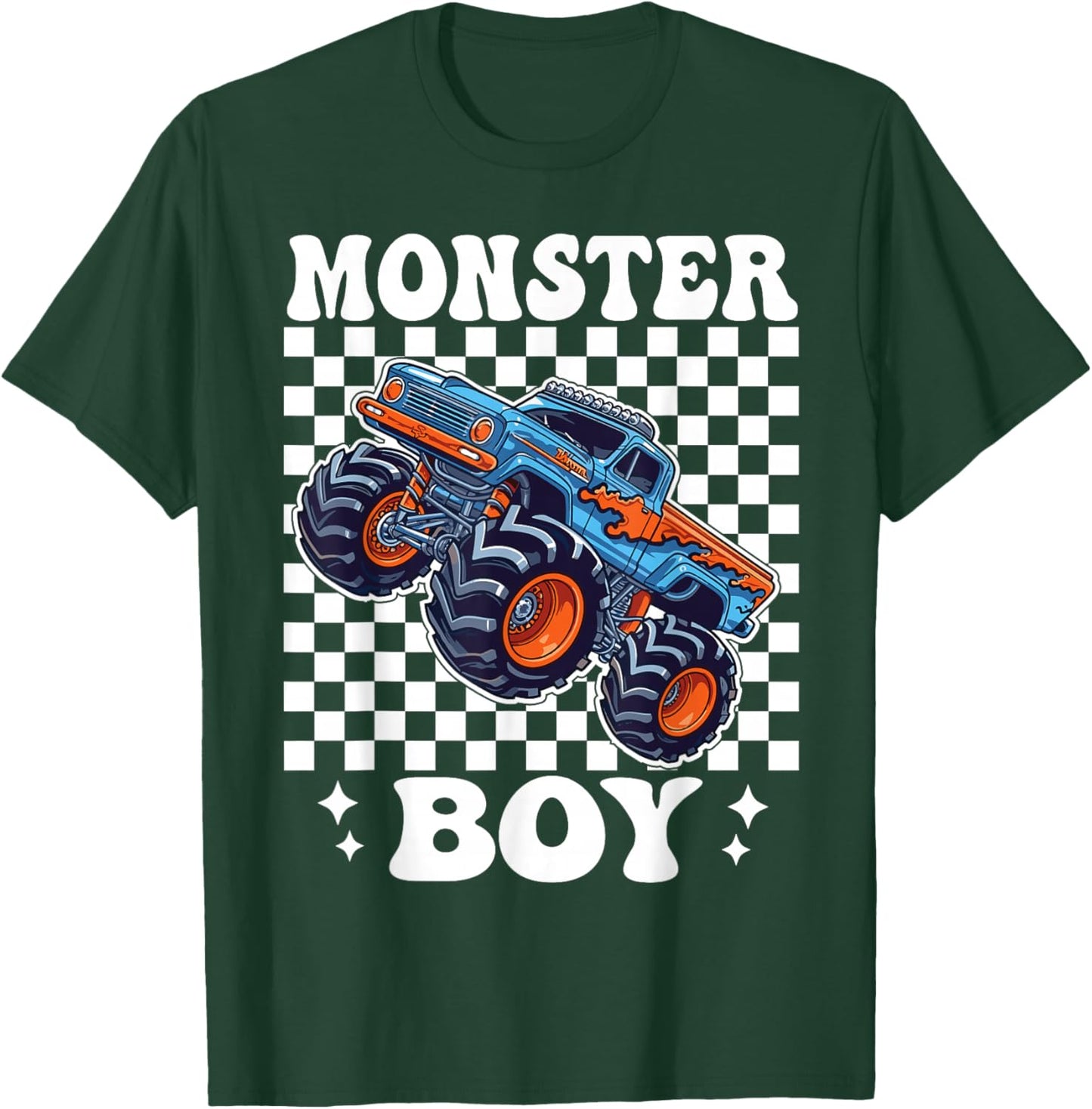 Monster Truck Boy Family Matching Monster Trucks Birthday T-Shirt - T-Shirt | Forest