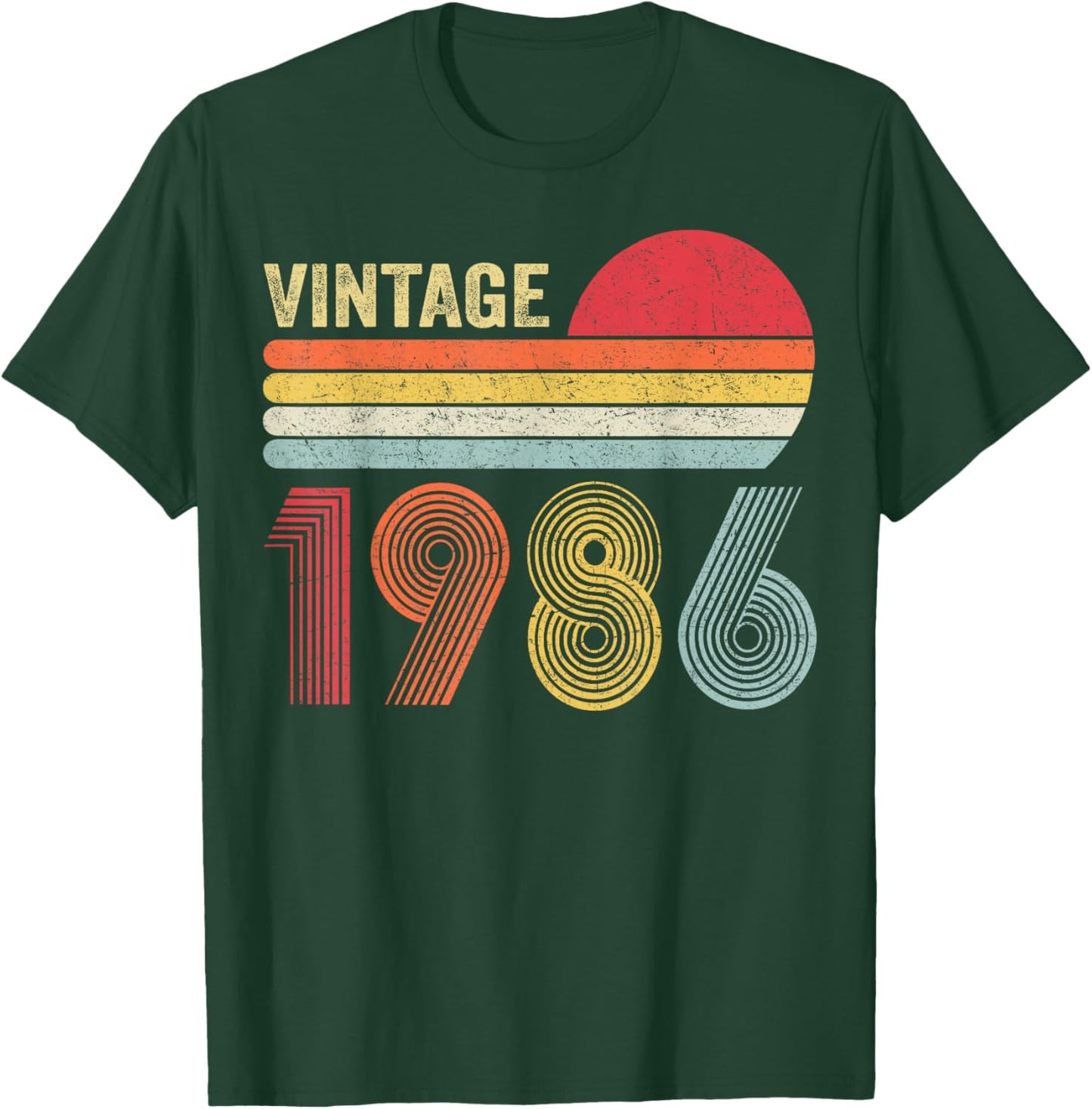 Vintage 1986 40th Birthday Gift Men Women 40 Years Old T-Shirt - T-Shirt | Forest