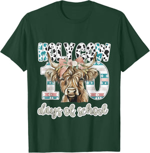 Holy Cow 100 Days of School 100th Day Smarter Teacher Kids T-Shirt - T-Shirt | Forest