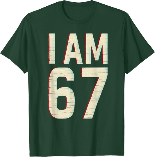 Glitch Aesthetic 4 Sports Fan Gift Meme Culture I AM 67 T-Shirt - T-Shirt | Forest