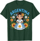 Cute Argentina Girl Traditional Dress with Sunflowers Kids T-Shirt - T-Shirt | Forest