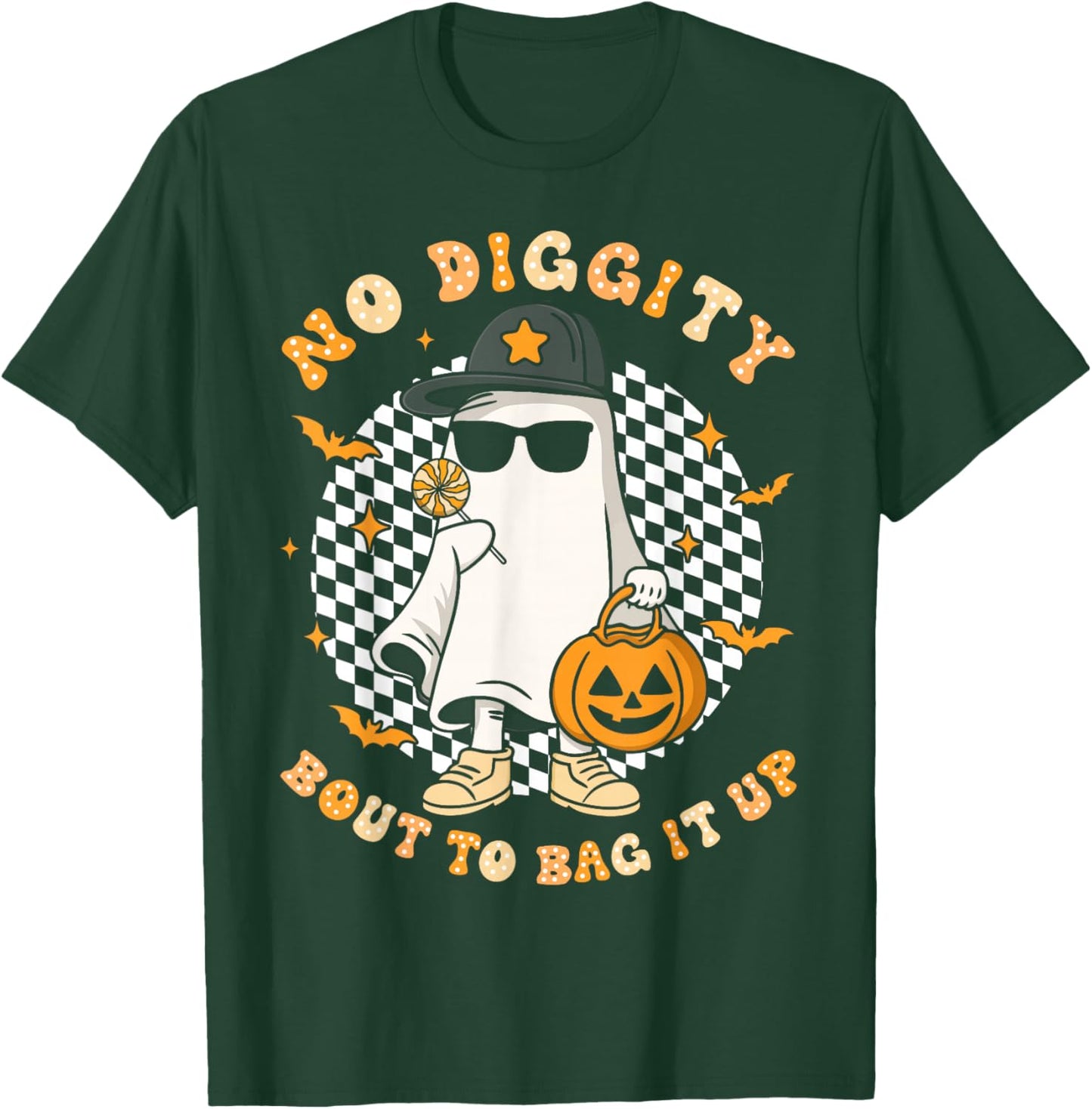 Halloween Ghost No Diggity Bout to Bag it Up Toddler Kids T-Shirt - T-Shirt | Forest