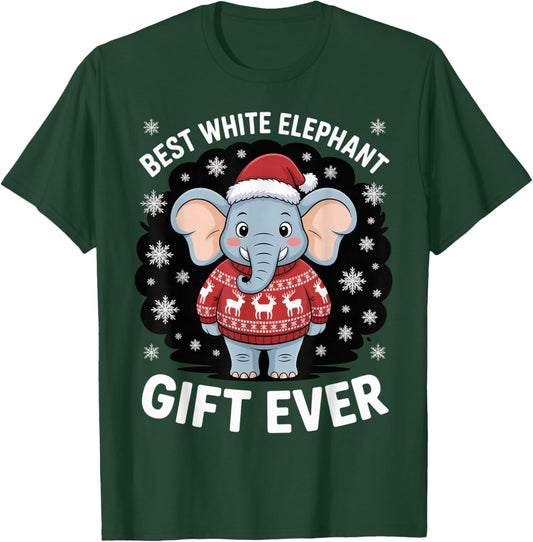 Best White Elephant Gamer Funny Christmas Party T-Shirt - T-Shirt | Forest
