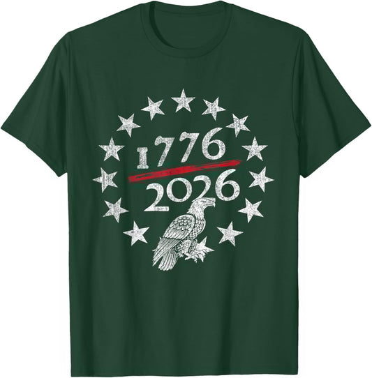 250th USA Anniversary Patriotic Eagle 250 Years American T-Shirt - T-Shirt | Forest