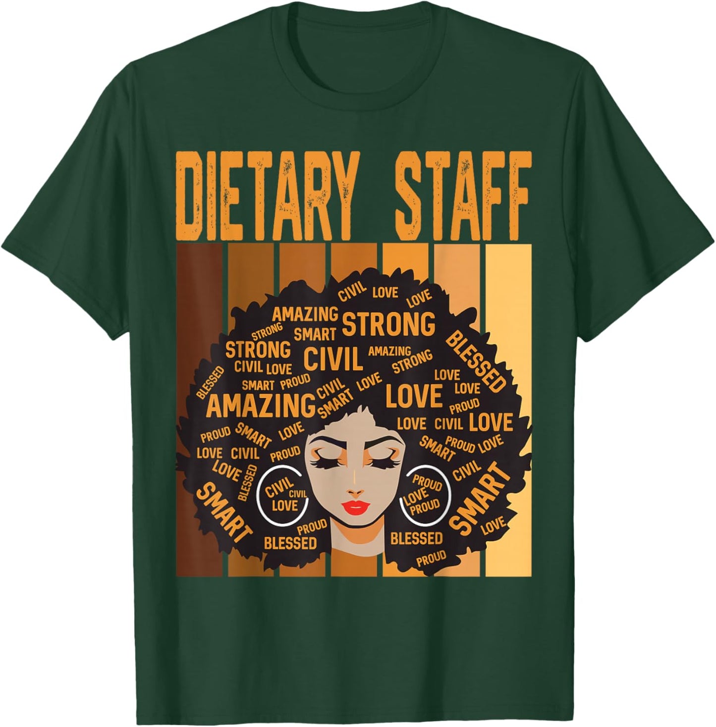 Dietary Staff Powerful Black History Month Black Pride T-Shirt - T-Shirt | Forest