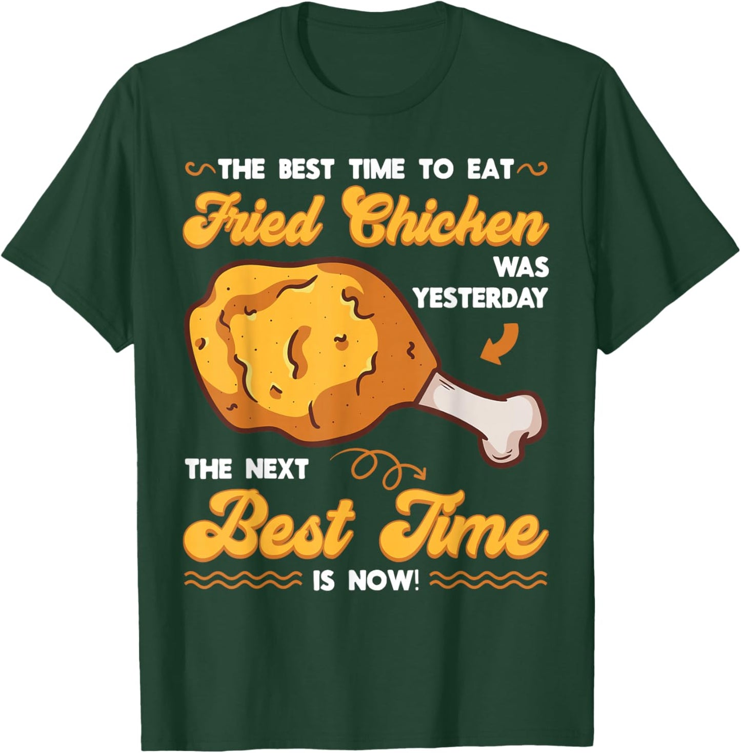 Fried Chicken Chickenarian Marinated Meal Snack Crunchy Dish T-Shirt - T-Shirt | Forest