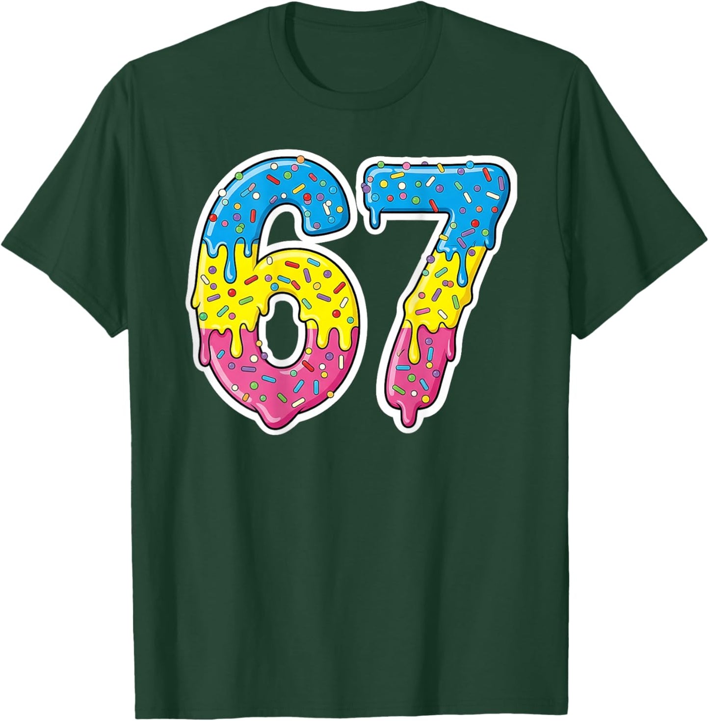 Number 67 Shirt Costume Adult Pink Men Kids Back T-Shirt - T-Shirt | Forest