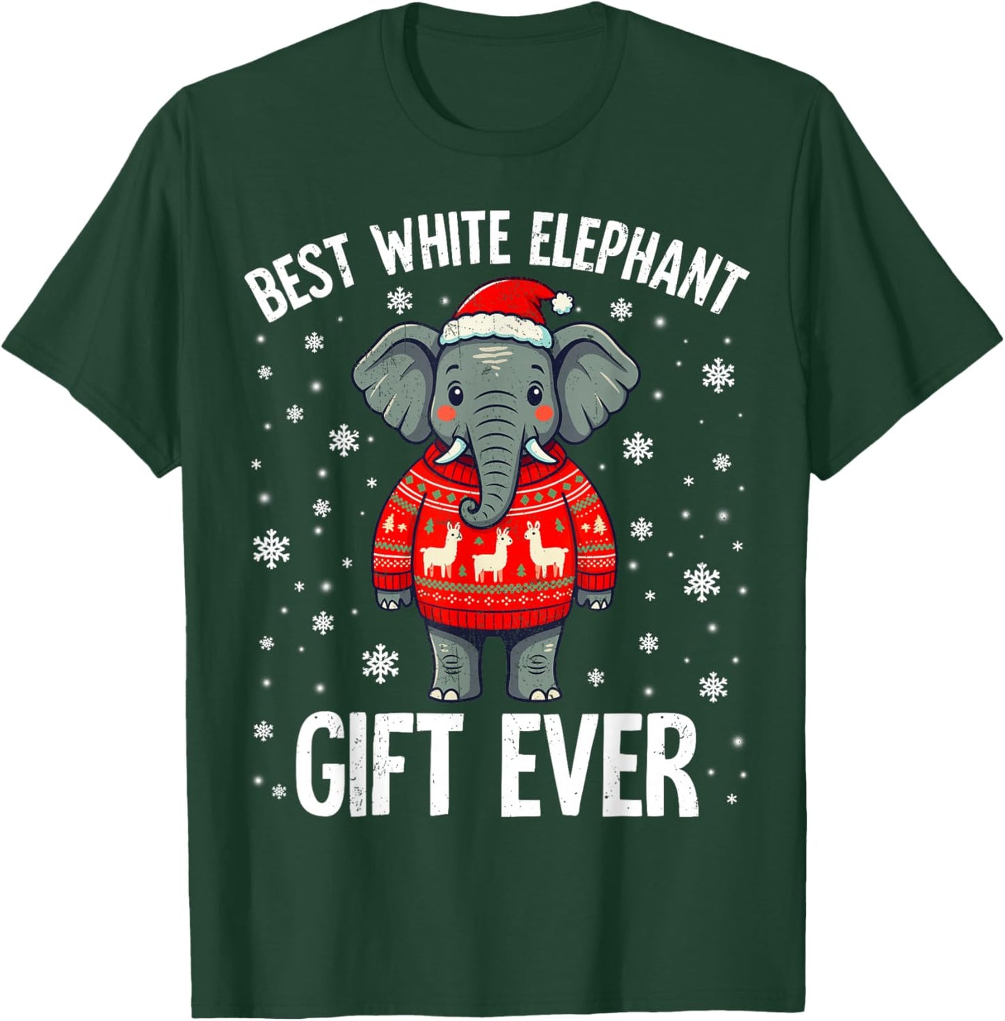 Best White Elephant Ever Christmas Xmas Under 15 20 T-Shirt - T-Shirt | Forest