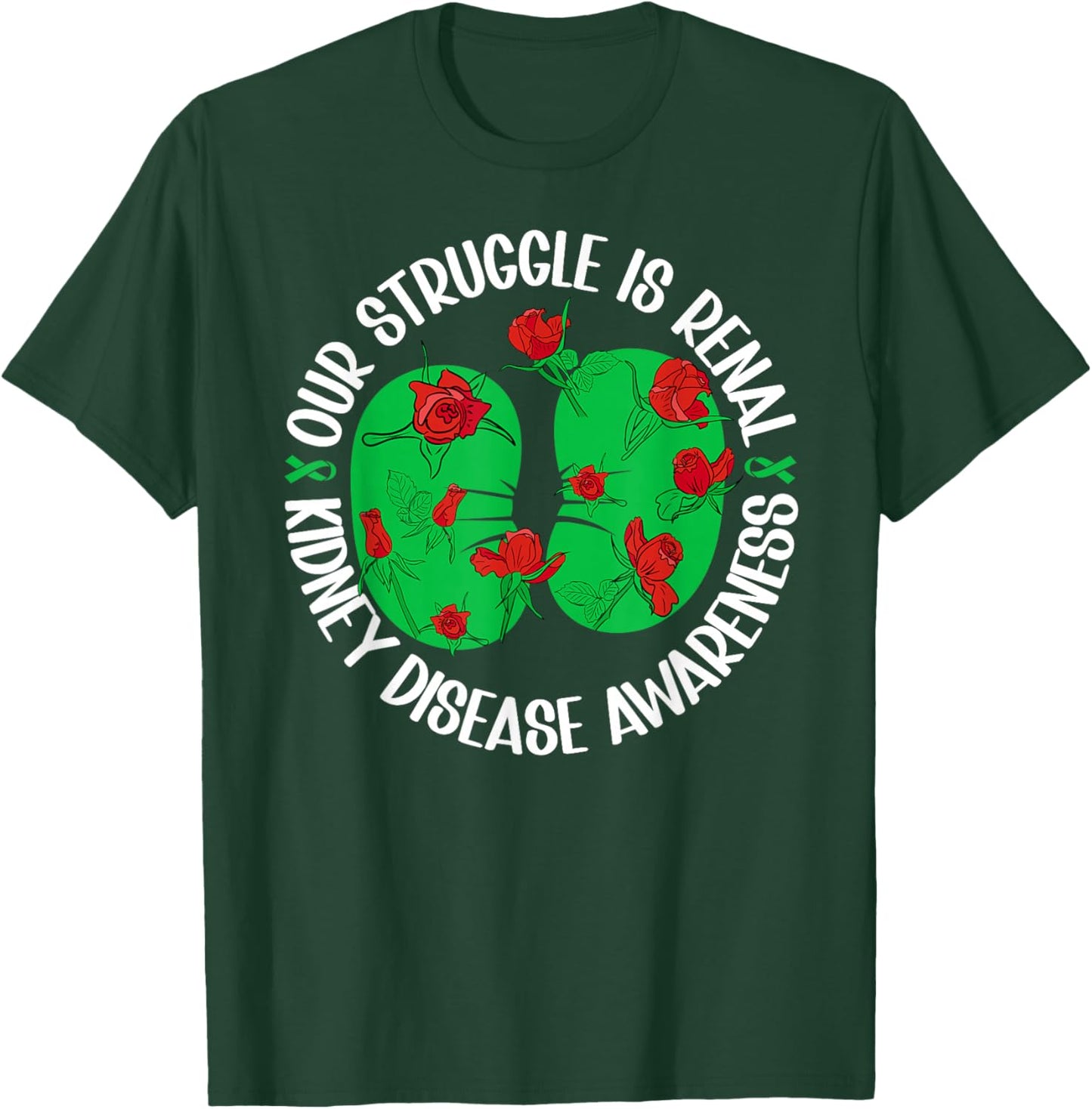 Kidney Disease Awareness Month Proud Kidney Disease Survivor T-Shirt - T-Shirt | Forest