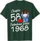 Chapter 58 Fabulous Since 1968 Black Women Birthday T-Shirt - T-Shirt | Forest