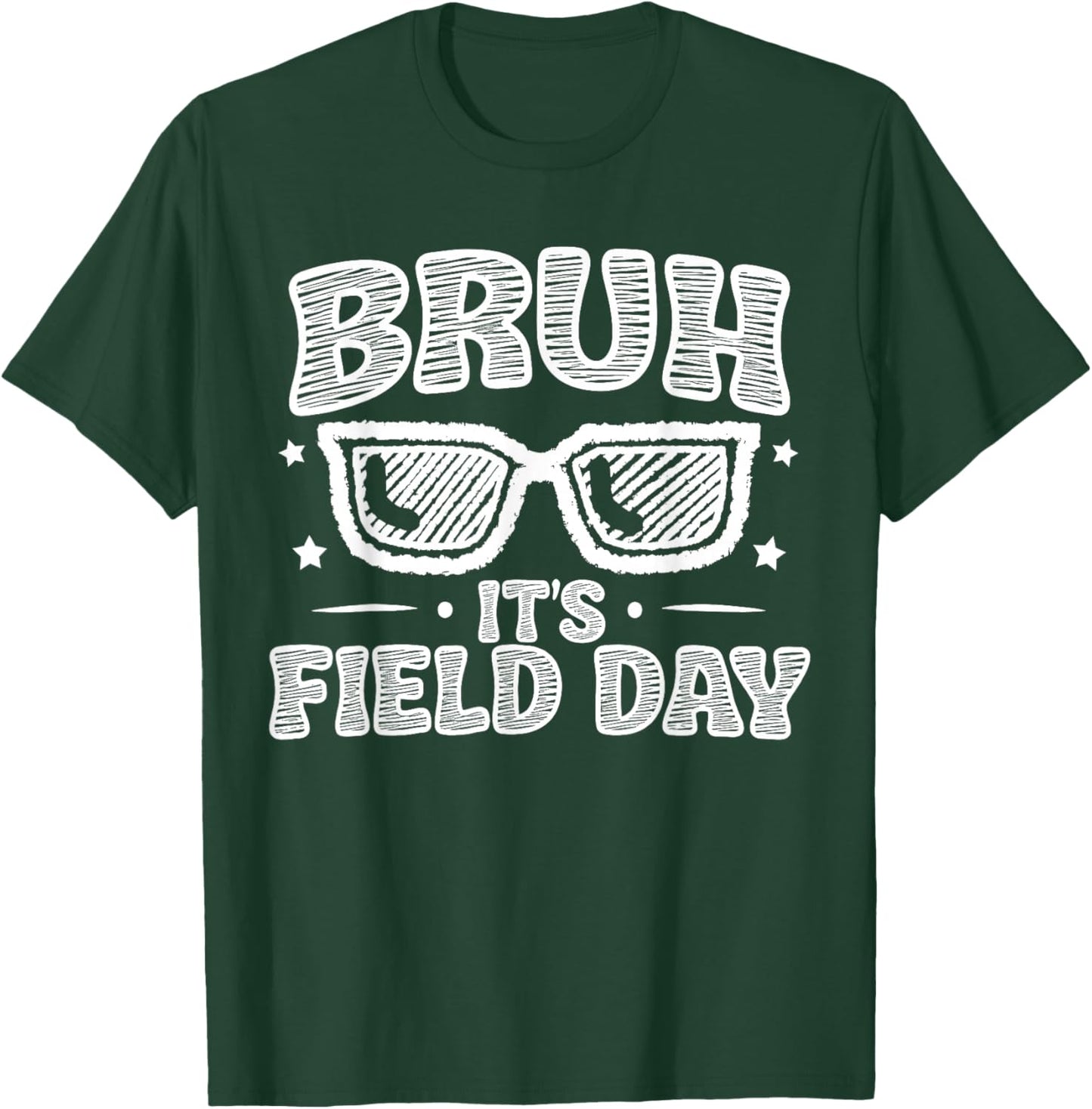 Bruh It's Field Day Red Blue Team 2026 Teacher Kids Game Day T-Shirt - T-Shirt | Forest
