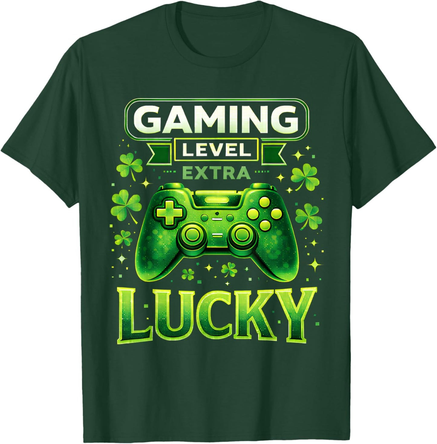 Video Games Gaming Gamer St Patricks Day for Boys Kids Youth T-Shirt - T-Shirt | Forest