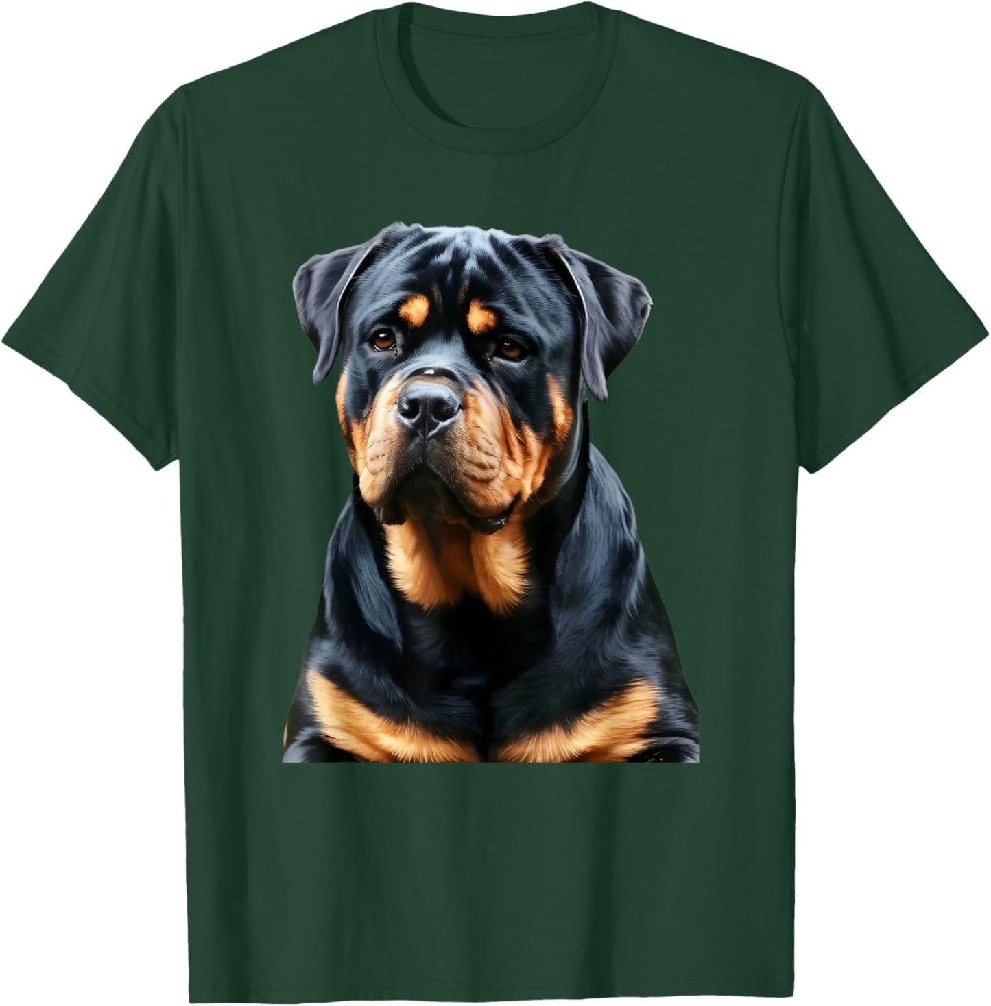 Realistic Rottweiler Dog Portrait for Dog Lovers T-Shirt - T-Shirt | Forest
