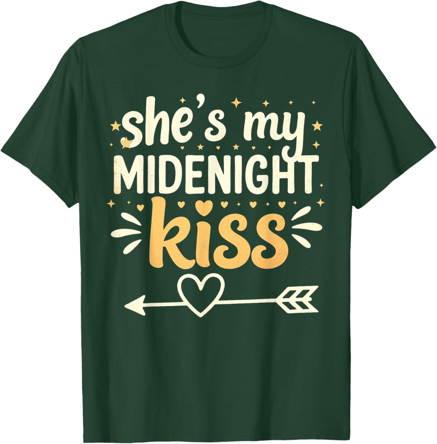 She's My Midnight Kiss Happy New Year Matching Couples T-Shirt - T-Shirt | Forest