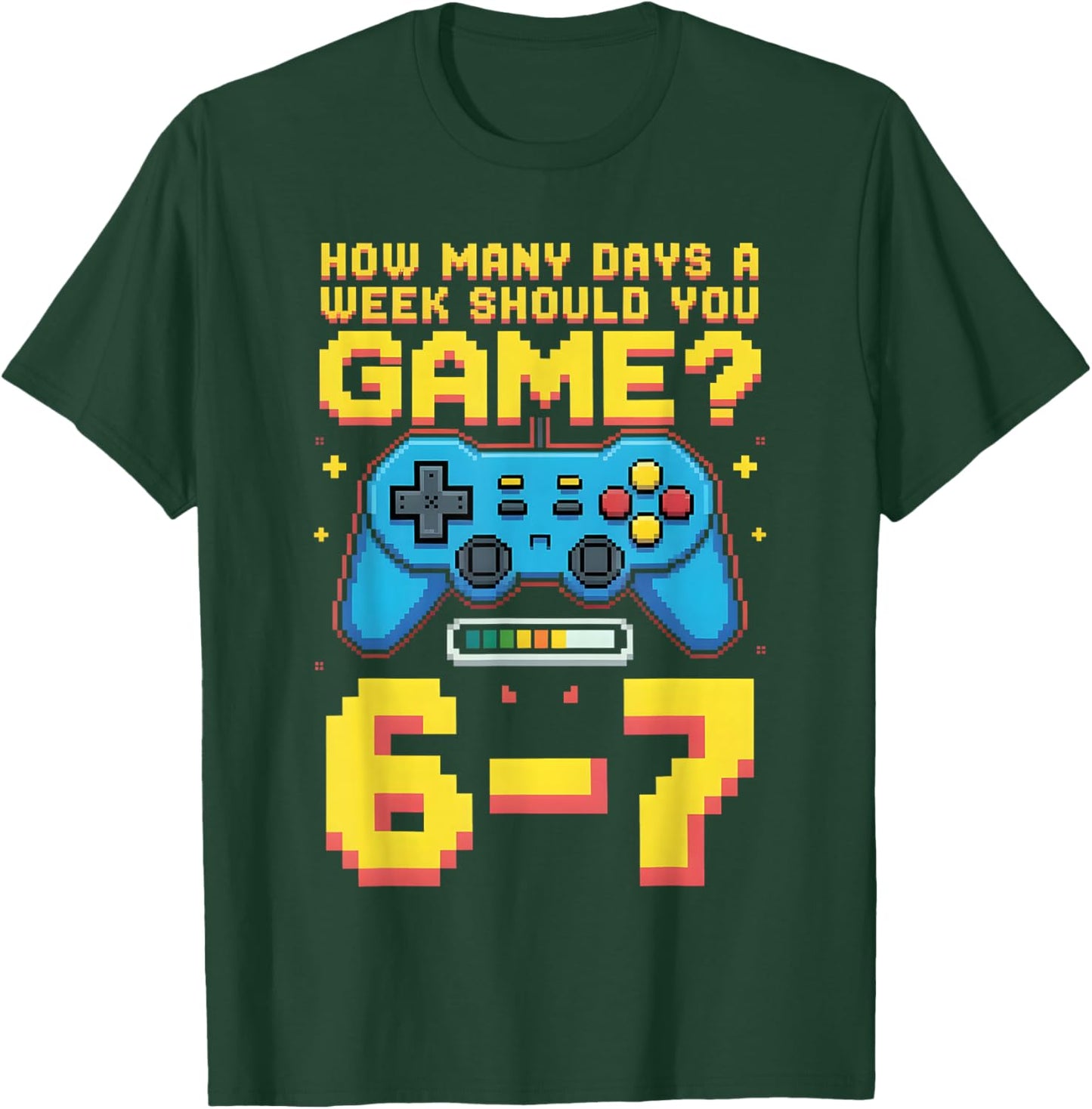 Funny Six Seven 6 7 Meme Gen Alpha Gaming Gamer 6 7 Boy Girl T-Shirt - T-Shirt | Forest