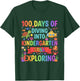 Kids 100 Day of School Diving Into Kindergarten Ocean Animals Art T-Shirt - T-Shirt | Forest