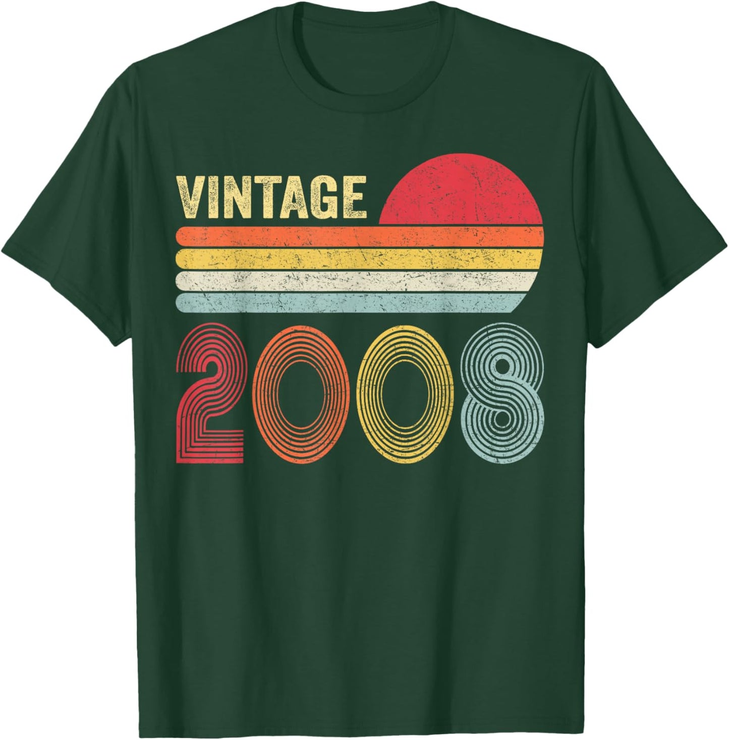 18 Year Old Gifts Vintage 2008 18th Birthday Boys Girls T-Shirt - T-Shirt | Forest