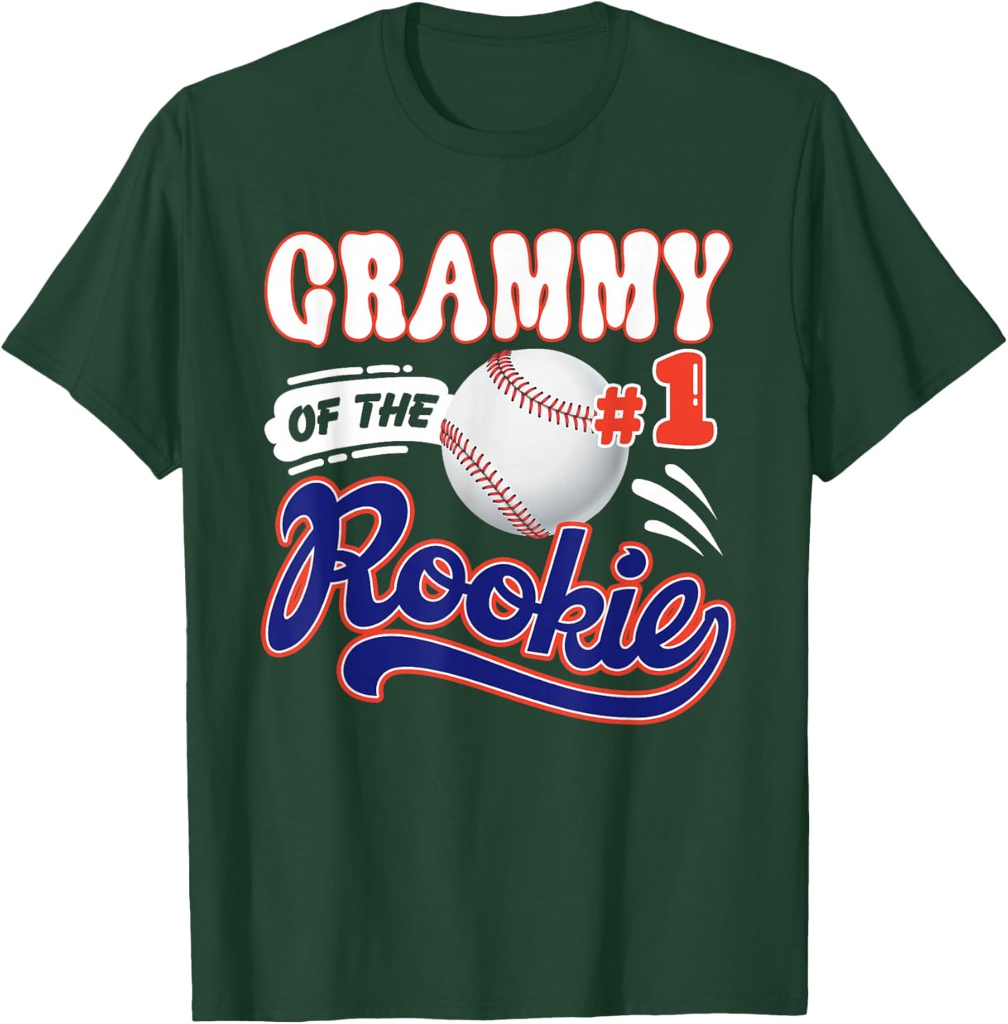 Grammy Rookie of Year 1st Birthday Baseball Theme Matching T-Shirt - T-Shirt | Forest