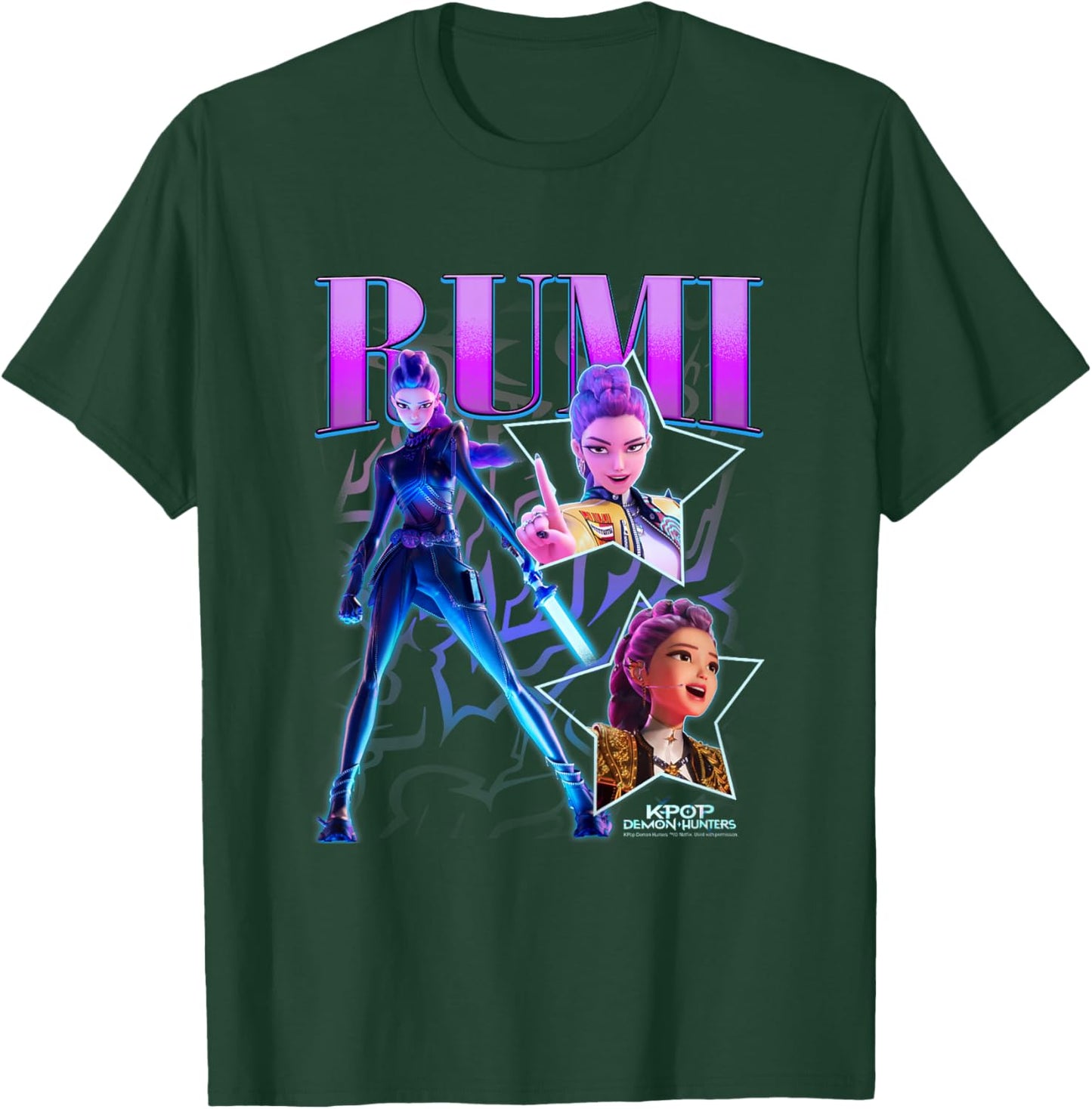 Kpop Demon Hunters Halloween Rumi Showcase Y2K Style Poster T-Shirt - T-Shirt | Forest
