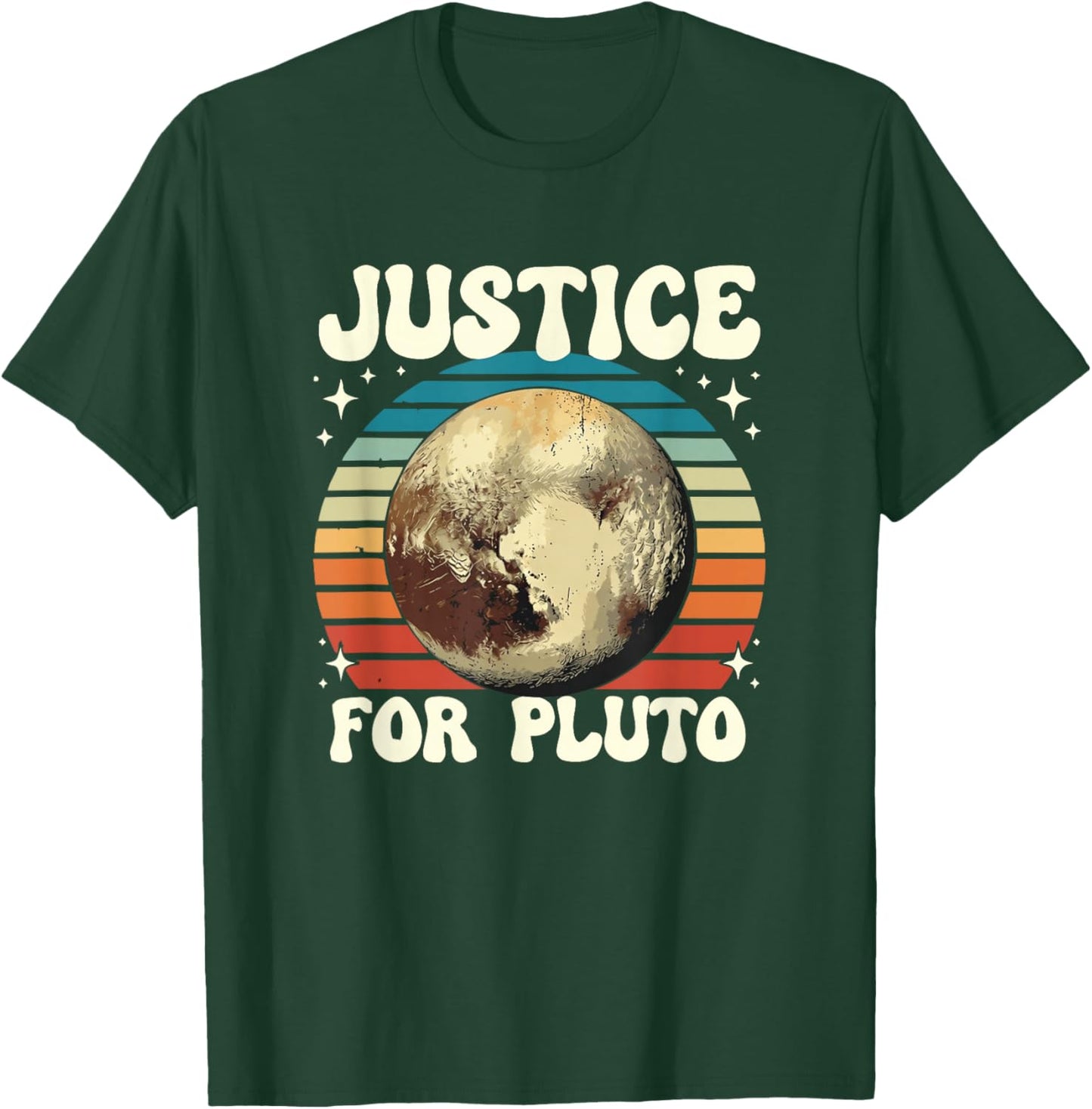 Justice for Pluto Vintage Never Forget Funny Space Science T-Shirt - T-Shirt | Forest