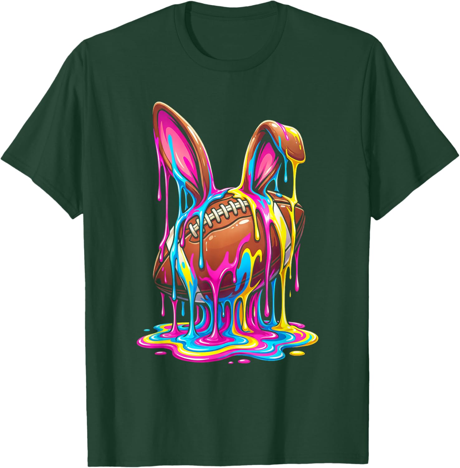 Funny Easter Bunny Ice Cream Drip Gifts Boys Kids T-Shirt - T-Shirt | Forest