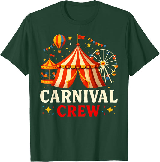 Carnival Crew Party Themed Funny Circus Staff Kid Boys Girls T-Shirt - T-Shirt | Forest