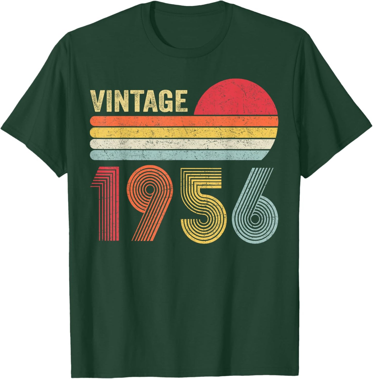 Vintage 1956 70th Birthday Gift Men Women 70 Years Old T-Shirt - T-Shirt | Forest