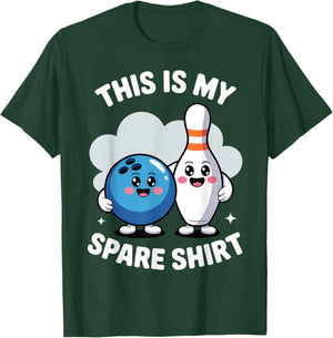 This is My Spare Bowling Funny Bowler Men Women Kids T-Shirt - T-Shirt | Forest