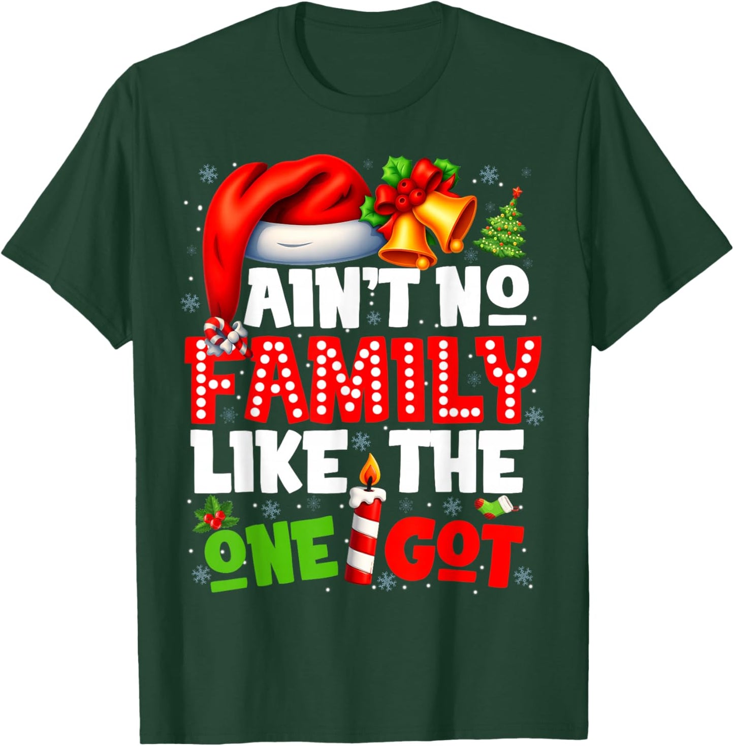 Family Matching Christmas 2025 Funny Pajamas PJs Outfit Gift T-Shirt - T-Shirt | Forest