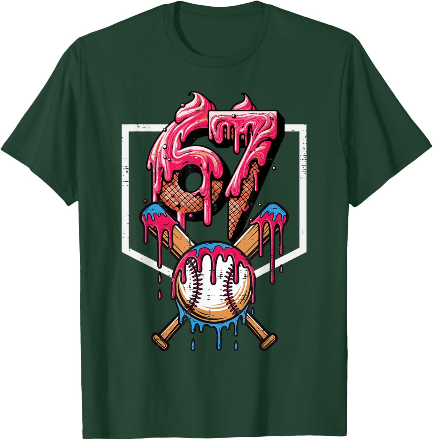 67 Meme Funny 6 7 Men Women Kids Youth Boys Girls Teen T-Shirt - T-Shirt | Forest