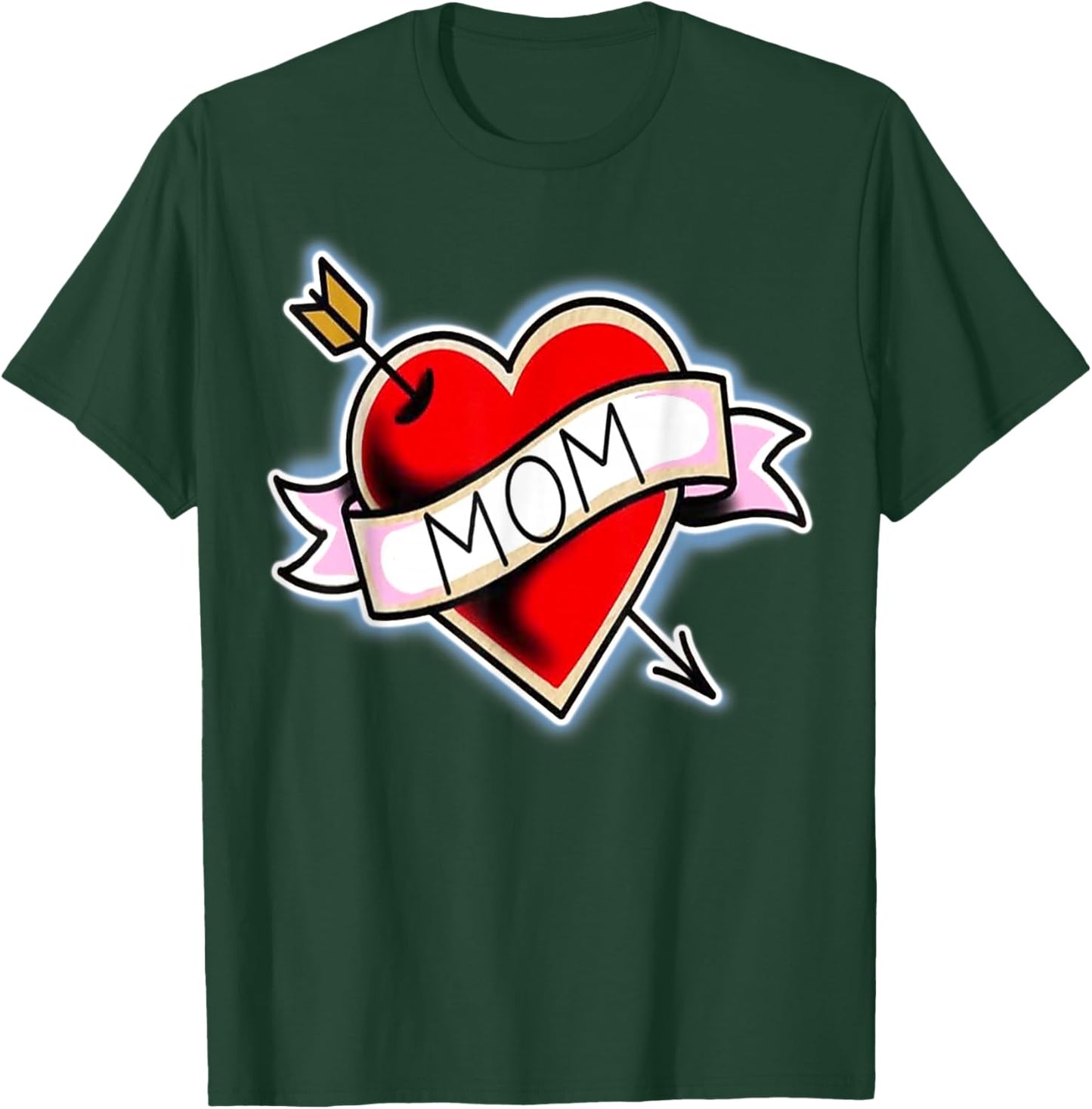 Mom Heart Classic Tattoo Flash T-Shirt - T-Shirt | Forest