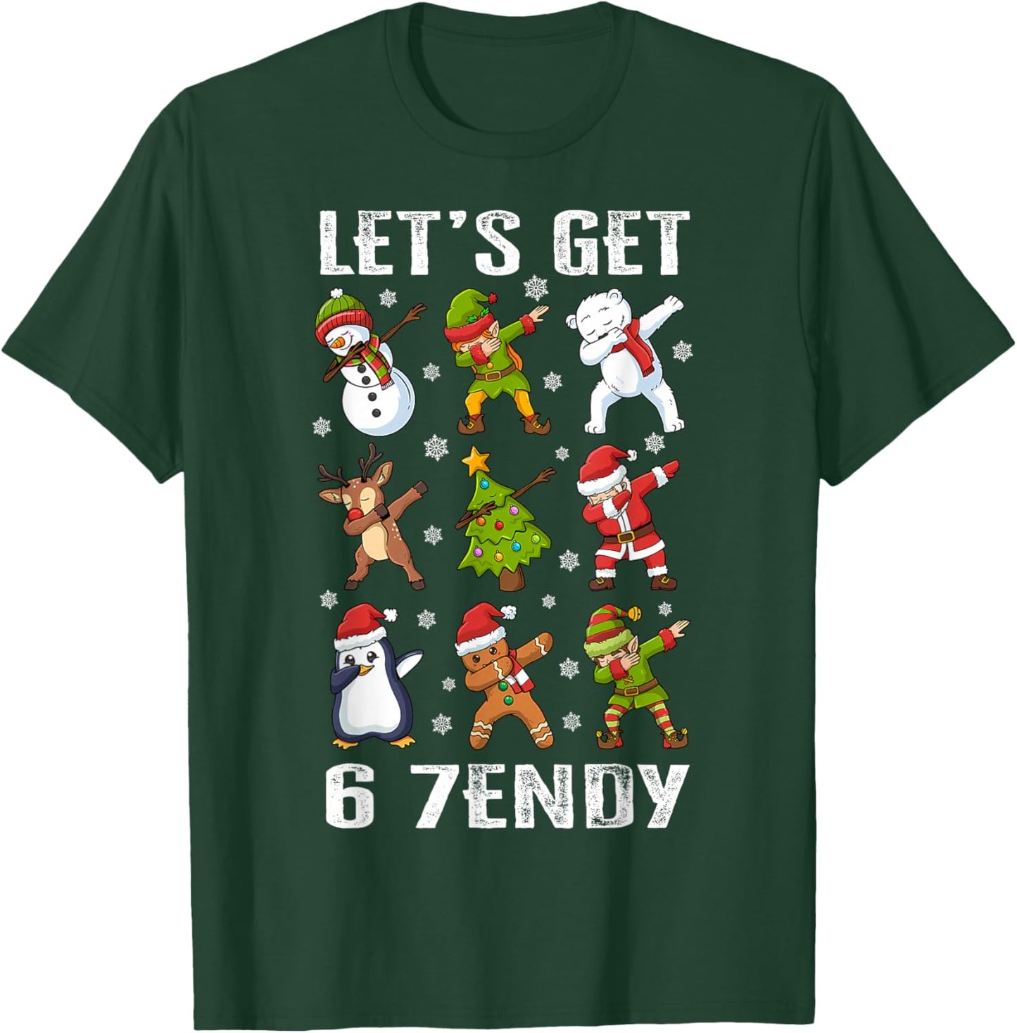 Let's Get 6 7endy Six Seven 67 Christmas Dabbing Santa Dab T-Shirt - T-Shirt | Forest