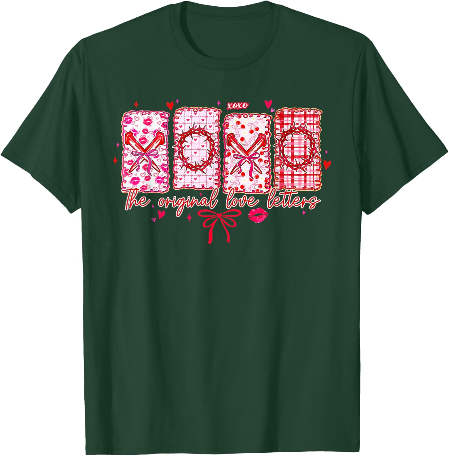 XOXO The Original Love Letters Valentine Jesus Bible Verse T-Shirt - T-Shirt | Forest