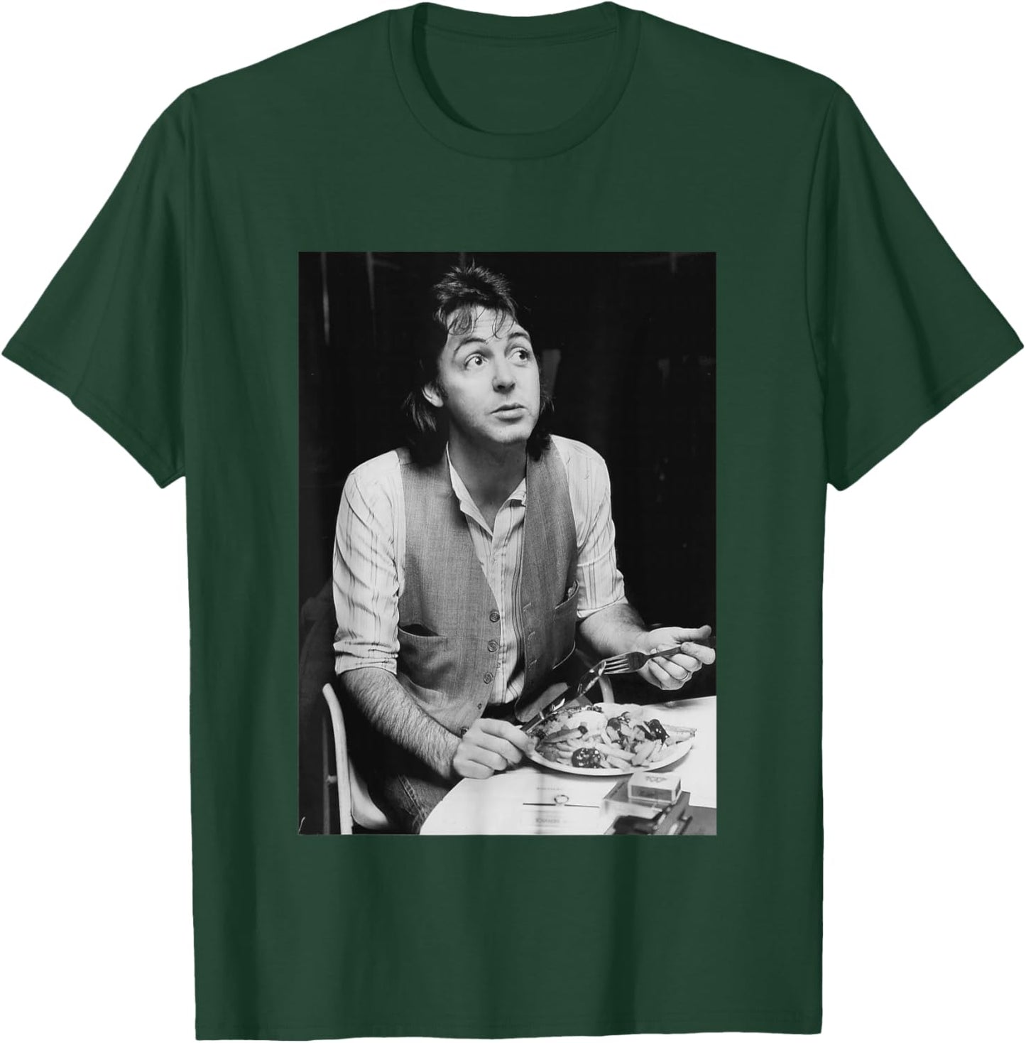 The Beatles Sir Paul McCartney Eating 1977 Wings T-Shirt - T-Shirt | Forest