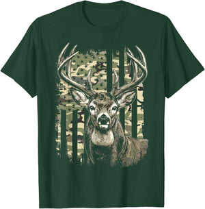 Camo Deer Forest Wildlife Hunting T-Shirt - T-Shirt | Forest