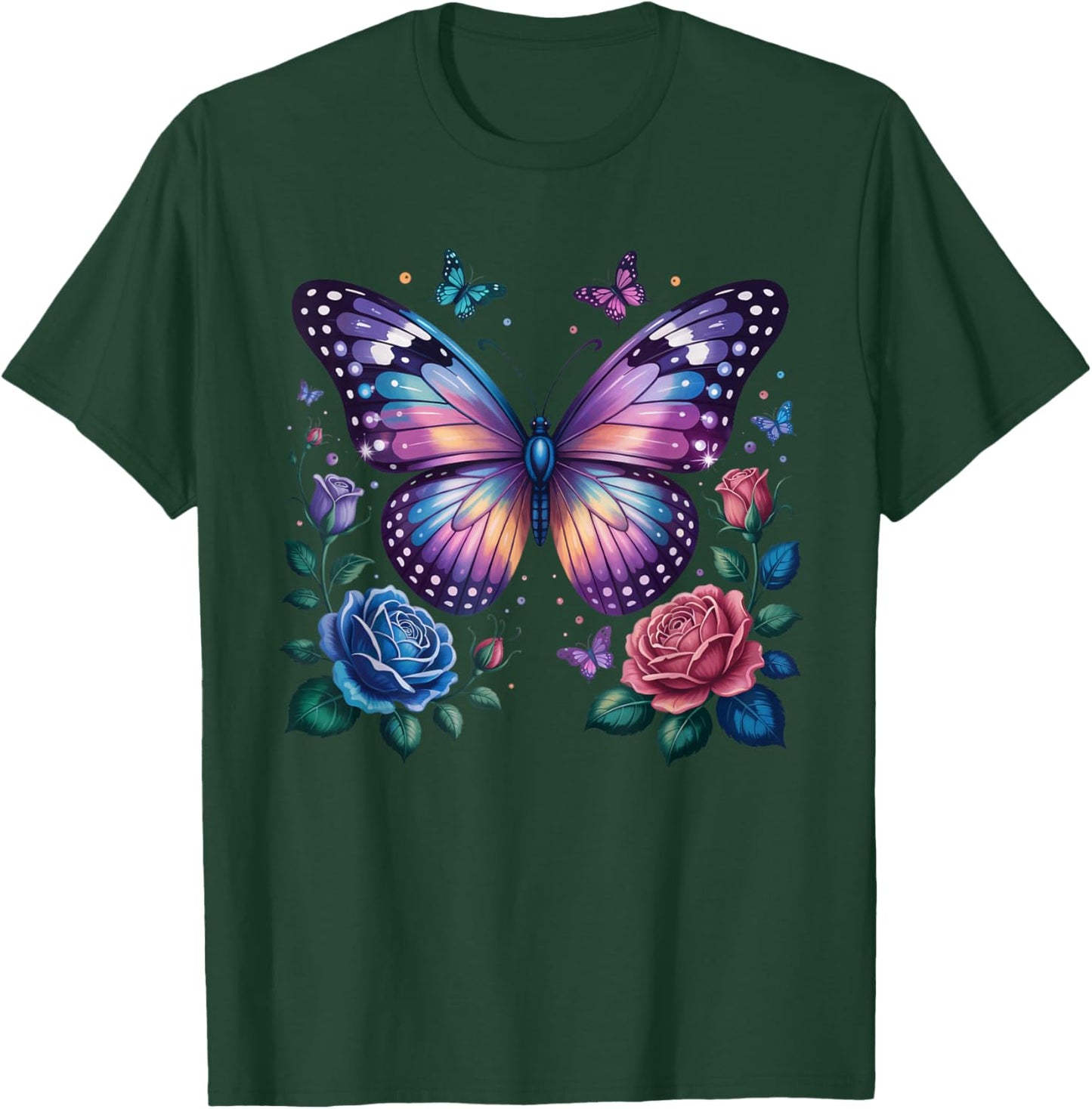 Cute Butterfly Design Butterflies and Butterfly T-Shirt - T-Shirt | Forest