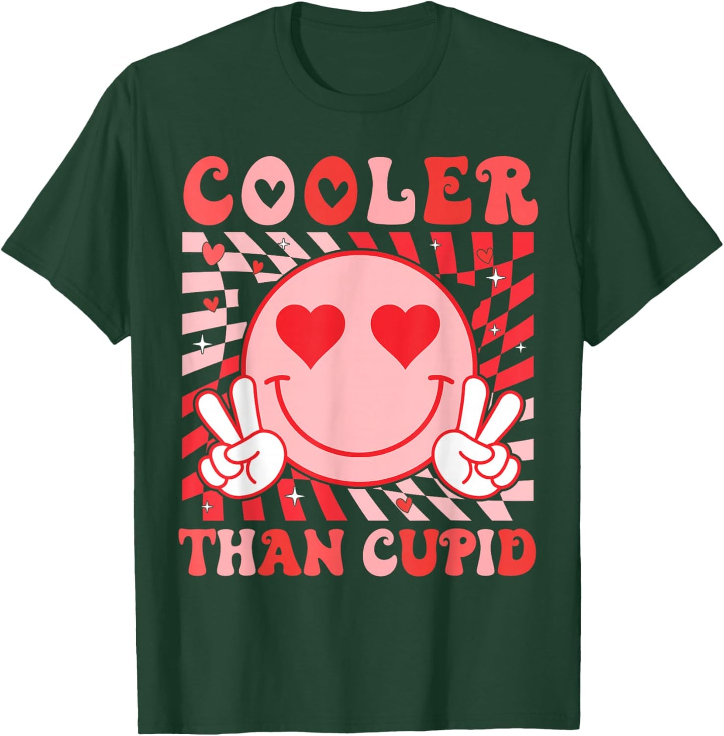 Cooler Than Cupid Valentines Day for Teens Kids Boys Girls T-Shirt - T-Shirt | Forest