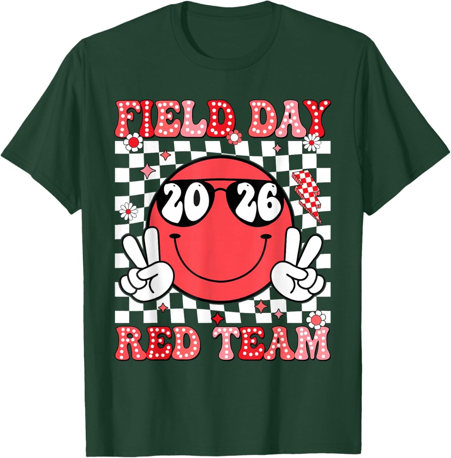 Field Day Red Team Funny for Teacher Kids Field Day Games T-Shirt - T-Shirt | Forest