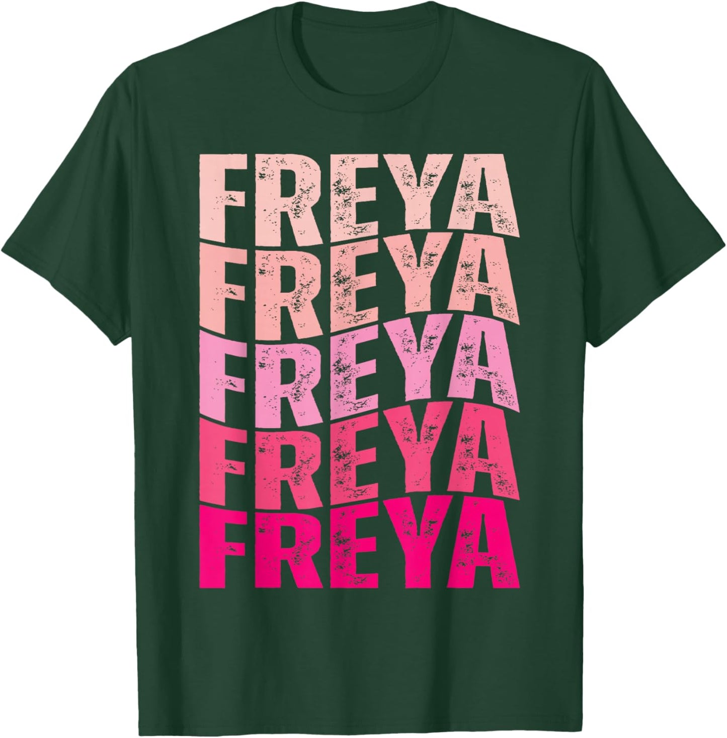 Vintage Freya Personalized Name I Love Freya 80's Groovy T-Shirt - T-Shirt | Forest