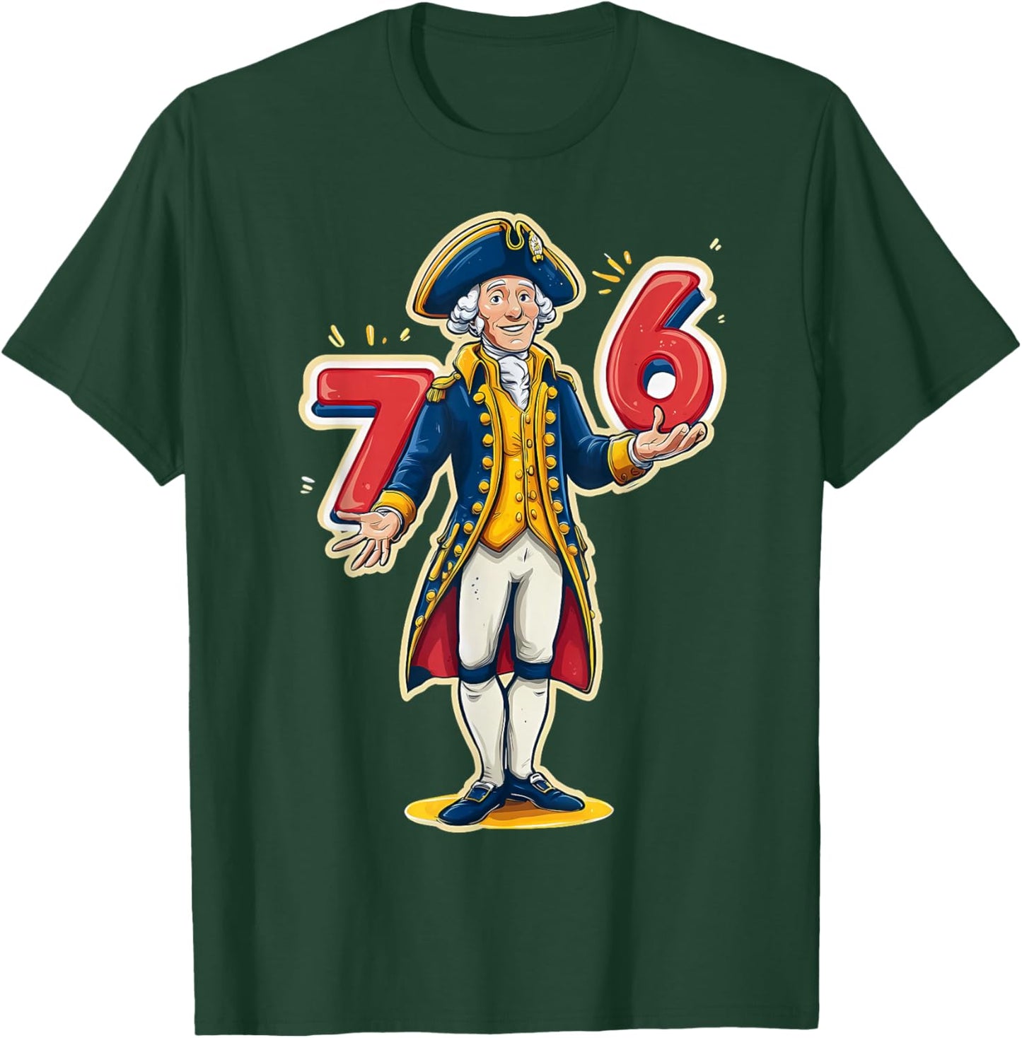 6-7 7-6 George Washington Shirt Six Seven American Design T-Shirt - T-Shirt | Forest